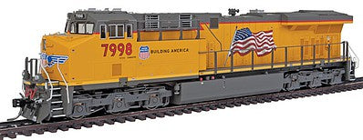 Intermountain Railway 49741S HO Scale GE C45ACTE GEVO w/LokSound & DCC -- Union Pacific (Armour Yellow, gray, US Flag, Building America Logo)