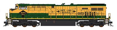 Intermountain Railway 49779 HO Scale GE ES44AC w/DCC - Famous Image Collector Series -- Norfolk Southern #8113 (Fantasy Reading Heritage Scheme, green, yellow)