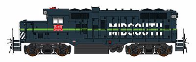 Intermountain Railway 49810 HO Scale Paducah GP10 w/DCC -- Arkansas-Oklahoma Railroad (Ex-MidSouth, gray, white, green)