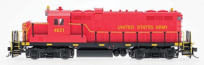 Intermountain Railway 49816 HO Scale Paducah GP10 w/DCC -- United States Army (red, yellow)