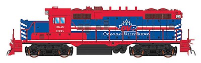 Intermountain Railway 49821 HO Scale Paducah GP10 w/DCC -- Okanagan Valley Railway (blue, red, white)