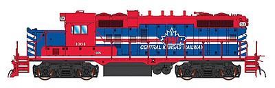Intermountain Railway 49823 HO Scale Paducah GP10 w/DCC -- Central Kansas Railway (Ex-Okanagan Valley Railway blue, red, white)