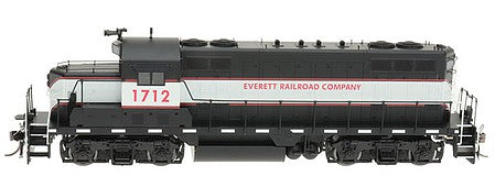 Intermountain Railway 49833 HO Scale GP16 w/DCC -- Evrett Railroad (black, white, red)