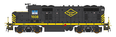 Intermountain Railway 49838 HO Scale GP16 w/DCC -- Pioneer Railcorp (black, yellow)