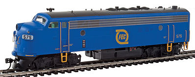 Intermountain Railway 49905 HO Scale EMD FP7 Phase I - Standard DC -- Florida East Coast (blue, yellow, Hurricane Logo)