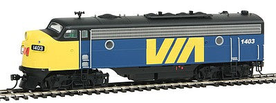 Intermountain Railway 49909S HO Scale EMD FP7 Phase I w/LokSound & DCC -- VIA Rail Canada (blue, yellow, black)