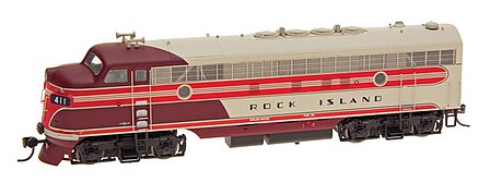 Intermountain Railway 49913 HO Scale EMD FP7 Phase I - Standard DC -- Rock Island (As-Delivered, silver, maroon, gray, red)