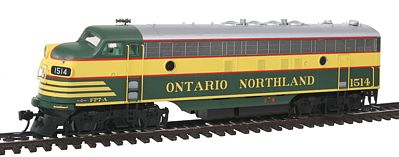 Intermountain Railway 49948 HO Scale EMD FP7 Phase I - Standard DC -- Ontario Northland (green, yellow)