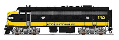 Intermountain Railway 49976S HO Scale EMD FP9 w/LokSound & DCC -- Keokuk Junction Railway (black, yellow)