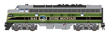 Intermountain Railway 49980 HO Scale EMD FP7 Phase I w/DCC -- Stone Muntain Scenic Railroad (green, black, gray)