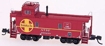 Intermountain Railway 6084 N Scale Centralia Car Shops CE-2 Waycar Caboose Assembled -- Santa Fe (Roman Lettering, Safety Slogans)