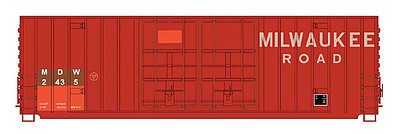 Intermountain Railway 6133005 N Scale Gunderson 50' Hi-Cube Double-Plug Door Boxcar - Ready to Run - Value Line -- Minnesota, Dakota & Western (Patched ex-MILW 1970s, Boxcar Red)