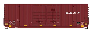 Intermountain Railway 6133009 N Scale Gunderson 50' Hi-Cube Double-Plug Door Boxcar - Ready to Run - Value Line -- BNSF Railway (Boxcar Red, yellow Conspicuity Marks, Small Wedge Logo)