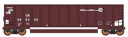 Intermountain Railway 6400002A01 N Scale 13-Panel Coalporter Coal Gondola 6-Pack - Ready to Run - Value Line -- Conrail (Boxcar Red, white, Quality Logo)