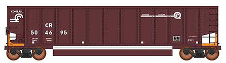 Intermountain Railway 6400003A01 N Scale 13-Panel Coalporter Coal Gondola 6-Pack - Ready to Run - Value Line -- Conrail (Boxcar Red, white, orange EABS Markings)