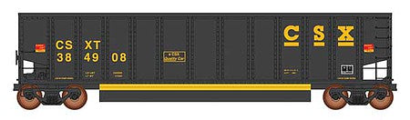 Intermountain Railway 6400007A01 N Scale 13-Panel Coalporter Coal Gondola 6-Pack - Ready to Run - Value Line -- CSX (black, yellow)