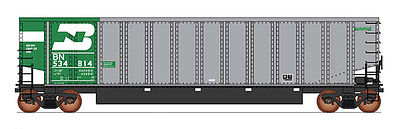 Intermountain Railway 6401001 N Scale 14-Panel Coalporter(R) Coal Gondola - Ready to Run - Value Line -- Burlington Northern (aluminum, Cascade Green, white)