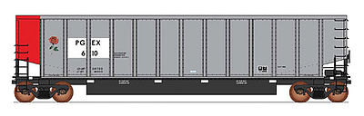 Intermountain Railway 6401004 N Scale 14-Panel Coalporter(R) Coal Gondola - Ready to Run - Value Line -- Portland General Electric PGEX (aluminum, red, Rose Logo)