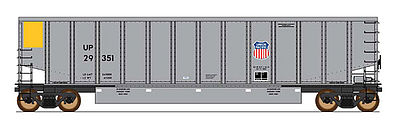 Intermountain Railway 6401005 N Scale 14-Panel Coalporter(R) Coal Gondola - Ready to Run - Value Line -- Union Pacific (aluminum, yellow, Small Shield)