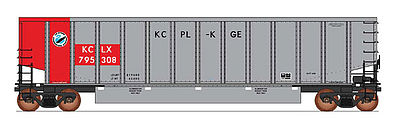 Intermountain Railway 6401007 N Scale 14-Panel Coalporter(R) Coal Gondola - Ready to Run - Value Line -- Kansas City Power & Light KCLX (aluminum, red)