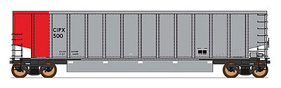 Intermountain Railway 6401008 N Scale 14-Panel Coalporter(R) Coal Gondola - Ready to Run - Value Line -- Central Illinois Power CIPX (aluminum, red)