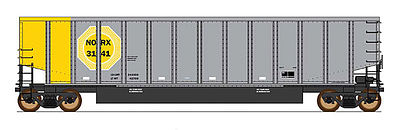 Intermountain Railway 6401010 N Scale 14-Panel Coalporter(R) Coal Gondola - Ready to Run - Value Line -- Northern Indiana Public Service NORX (aluminum, yellow, black)