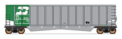 Intermountain Railway 6402002 N Scale Trinity Aluminator(R) Coal Gondola - Ready to Run - Value Line -- Burlington Northern (aluminum, Cascade Green, white)