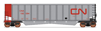 Intermountain Railway 6402004 N Scale Trinity Aluminator(R) Coal Gondola - Ready to Run - Value Line -- Canadian National (aluminum, red, Noodle Logo)