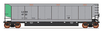 Intermountain Railway 6404001 N Scale AeroFlo II Coal Gondola - Ready to Run - Value Line -- Luscar LUSX (silver, green)