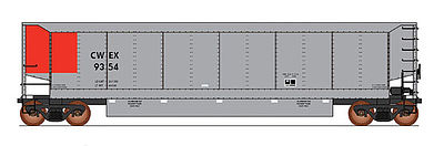 Intermountain Railway 6404004 N Scale AeroFlo II Coal Gondola - Ready to Run - Value Line -- Midwest Generation CWEX (silver, red)