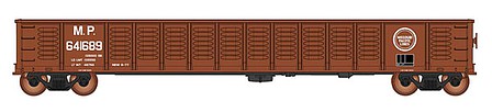 Intermountain Railway 6507003 N Scale 52'6" Corrugated-Side Gondola - Ready to Run - Value Line -- Missouri Pacific (Boxcar Red, Buzz Saw Logo)
