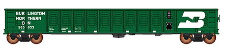 Intermountain Railway 6507008 N Scale 52'6" Corrugated-Side Gondola - Ready to Run - Value Line -- Burlington Northern (1970s Scheme, Cascade Green, white, Large Logo)