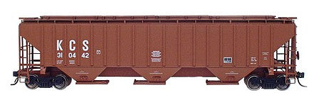 Intermountain Railway 65305 N Scale PS2CD 4750 Cubic Foot 3-Bay Covered Hopper - Ready to Run -- Kansas City Southern (Boxcar Red w/white lettering)