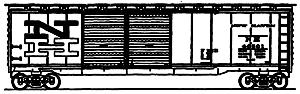 Intermountain Railway 65614 N Scale AAR 50' Standard Double-Door Boxcar - Ready to Run -- New Haven (orange, black lower side sill)