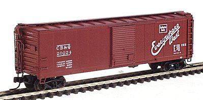 Intermountain Railway 65904 N Scale 50' AAR Single-Door Box Car - Assembled -- CB&Q Way of the Zephyrs (Boxcar Red w/white Lettering)