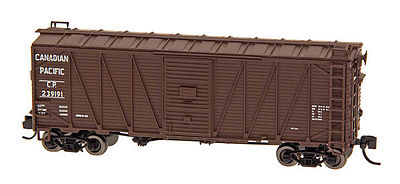 Intermountain Railway 66075 N Scale 40' War Emergency Single-Sheathed Wood Boxcar - Ready to Run -- Canadian Pacific (Boxcar Red)