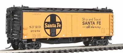 Intermountain Railway 66111 N Scale Santa Fe 40' Steel Ice Reefer - Ready to Run -- Santa Fe Ship & Travel (Large Herald)