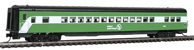 Intermountain Railway 6617 N Scale CNW-Style 56-Seat Coach w/Interior Lights - Ready to Run -- Great Northern #1099 (Cascade Green, white)