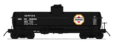 Intermountain Railway 66340 N Scale ACF Type 27 Riveted 8000-Gallon Tank Car - Ready to Run - Famous Image Collect -- Koppers (black, red, white)