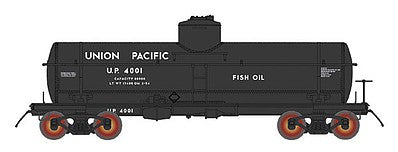 Intermountain Railway 66350 N Scale ACF Type 27 Riveted 8000-Gallon Tank Car - Ready to Run -- Union Pacific (black)