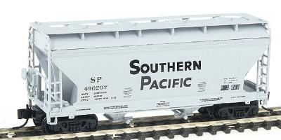 Intermountain Railway 66511 N Scale ACF 2-Bay Center-Flow Covered Hopper - Ready to Run -- Southern Pacific (gray w/black Lettering)
