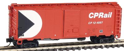 Intermountain Railway 66807 N Scale Modified AAR 40' Boxcar w/4-4 Improved Drednaught End - Ready to Run -- Canadian Pacific (Action Red, white, black, Multimark Logo)