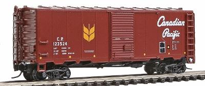 Intermountain Railway 66812 N Scale Modified AAR 40' Boxcar w/4-4 Improved Drednaught End - Ready to Run -- Canadian Pacific (Boxcar Red; Script Lettering, Wheat Service Logo)