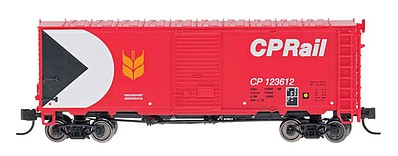 Intermountain Railway 66822 N Scale Modified AAR 40' Boxcar w/4-4 Improved Drednaught End - Ready to Run -- Canadian Pacific (Action Red, white, black, yellow, Multimark & Grain Logo)