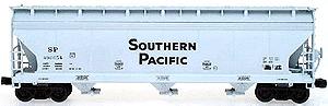 Intermountain Railway 67003 N Scale ACF 4650 Cubic Foot 3-Bay Covered Hopper - Ready to Run -- Southern Pacific (gray)