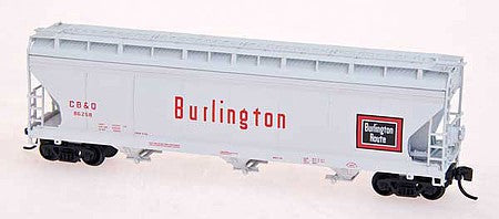 Intermountain Railway 67066 N Scale ACF 4650 Cubic Foot 3-Bay Covered Hopper - Ready to Run -- Chicago, Burlington & Quincy