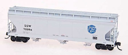 Intermountain Railway 67069 N Scale ACF 4650 Cubic Foot 3-Bay Covered Hopper - Ready to Run -- Cotton Belt Route (Heritage)