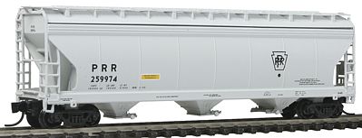 Intermountain Railway 67073 N Scale ACF 4650 Cubic Foot 3-Bay Covered Hopper - Ready to Run -- Pennsylvania Railroad (gray, Medium Keystone Logo)