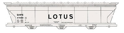 Intermountain Railway 67094 N Scale ACF 4650 Cubic Foot 3-Bay Covered Hopper - Ready to Run -- Lotus SHPX (gray, black)