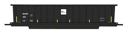 Intermountain Railway 67112 N Scale Bathtub Coal Gondola - Ready to Run -- MLMX/Sims Metal (black, yellow Conspicuity Larks)